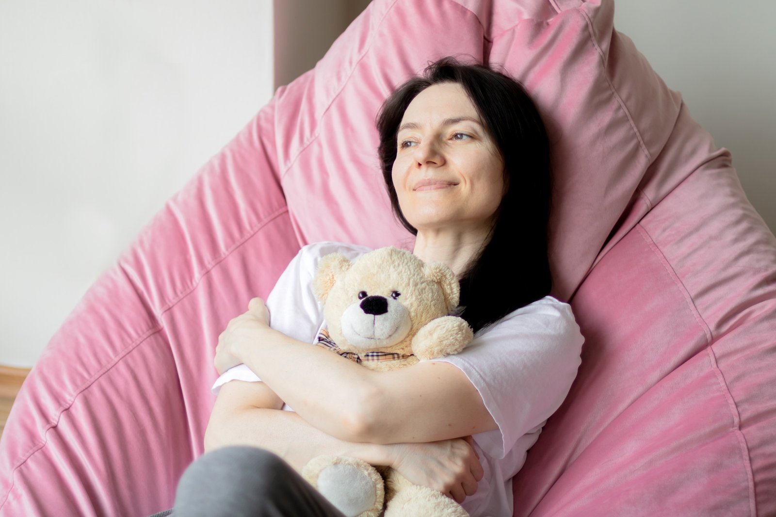 Young woman happy at home.